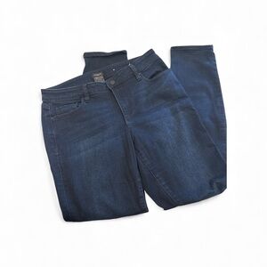 Ann Taylor Curvy Dark Blue Women Jeans sz10 Curvy Fit Skinny legs